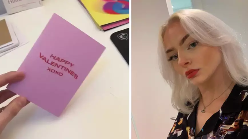 Woman Left Mortified After Thinking She's Been Handed 'Valentine's Card' From A Stranger