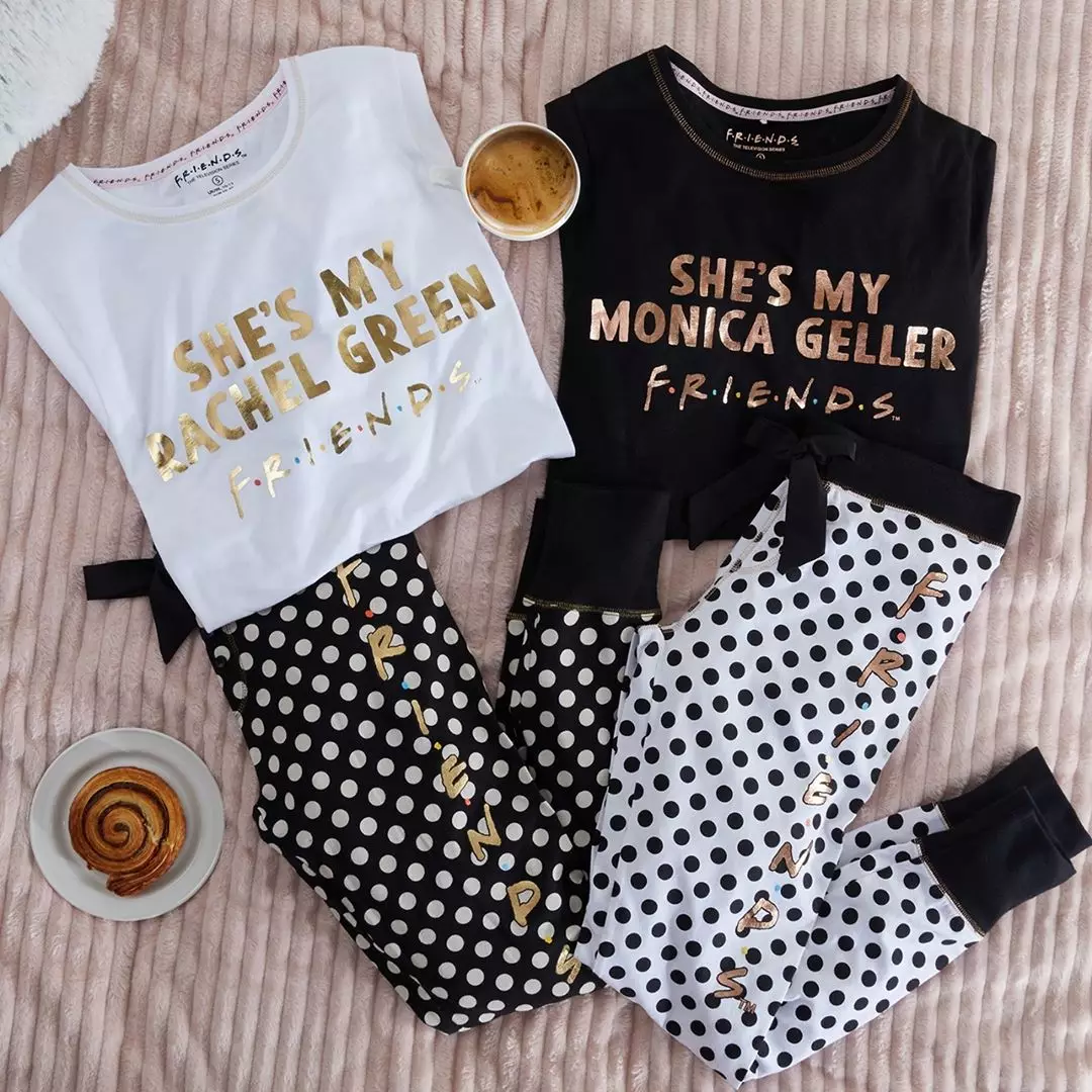 How cute are these matching 'Friends'-themed PJ sets?! (
