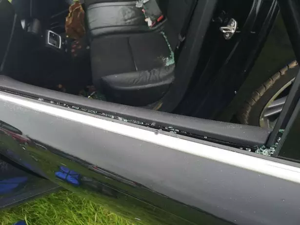 People have been sharing pictures of cars allegedly damaged at the festival on Facebook.