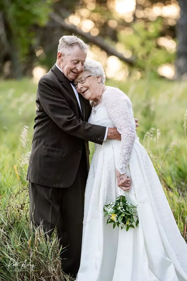 The couple were first married in 1960 at a small Lutheran Church in Sterling, Nebraska (