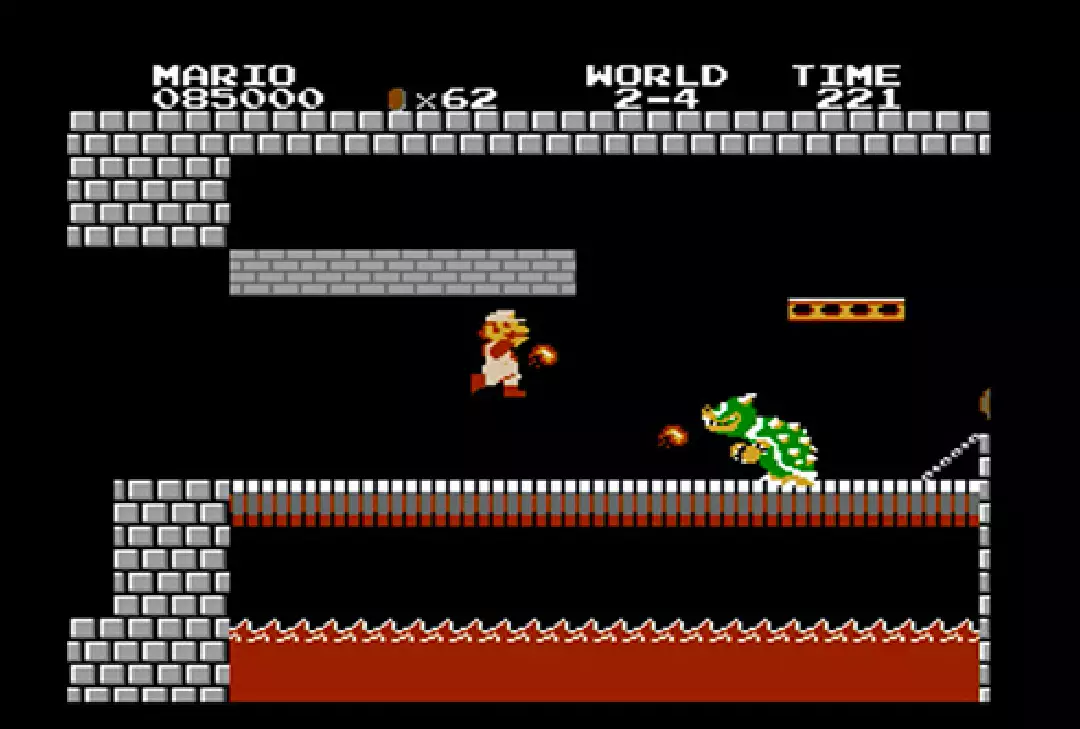 Super Mario Bros. running on the Wii U /
