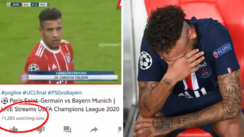 More Than 11,000 People Watched The Wrong PSG vs Bayern Munich Game Last Night 