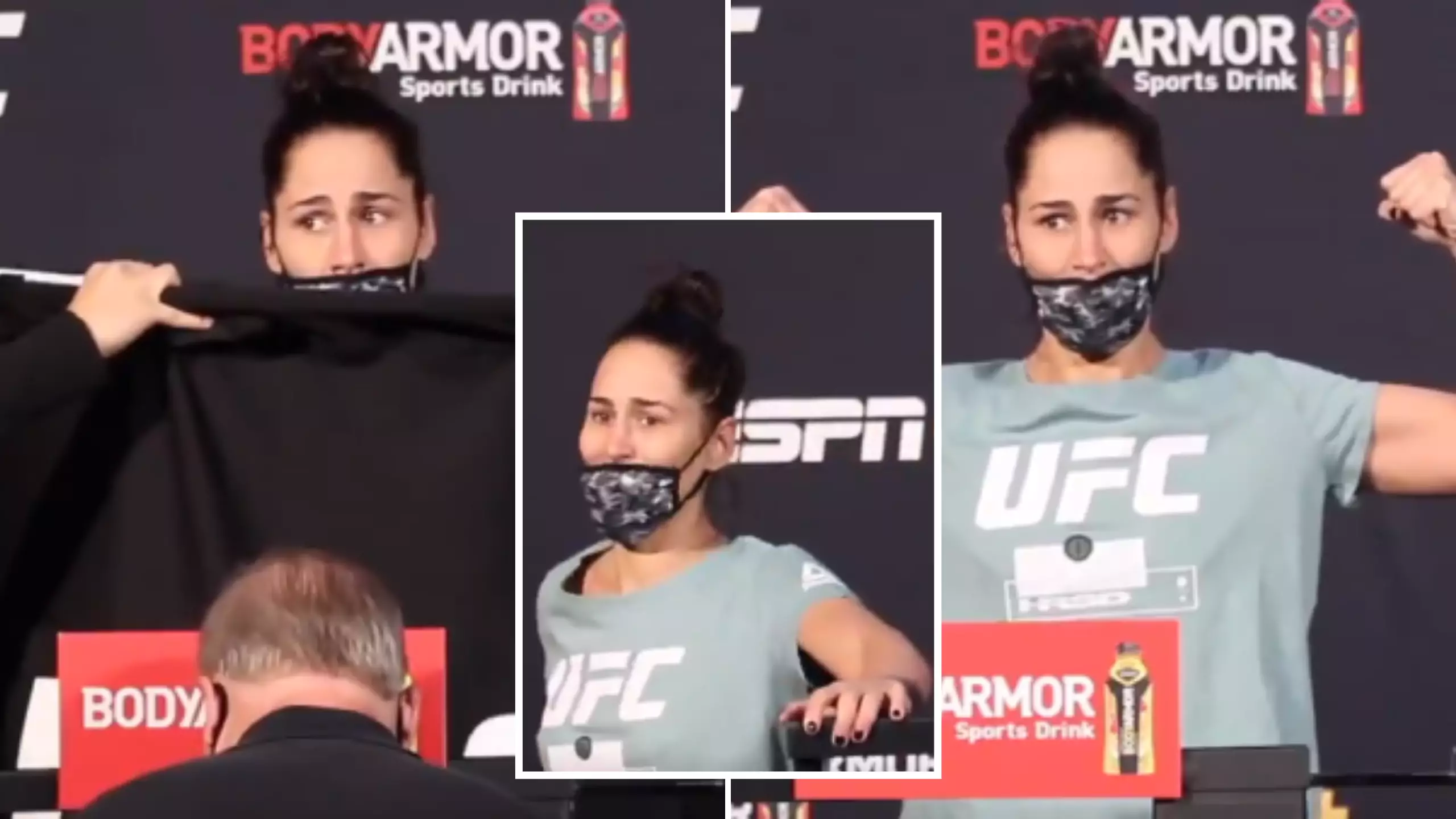 UFC Star Jessica Eye Shakes And Struggles To Stand After Brutal Weight Cut