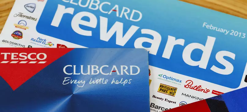 A general view of a Tesco Clubcard.