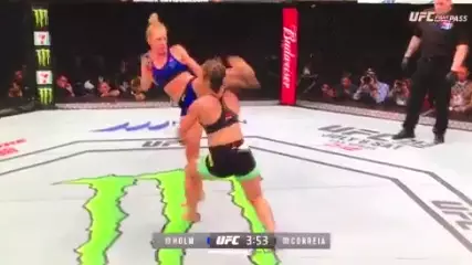 WATCH: Holly Holm Scores Stunning Knock-Out Victory Against Bethe Correia	