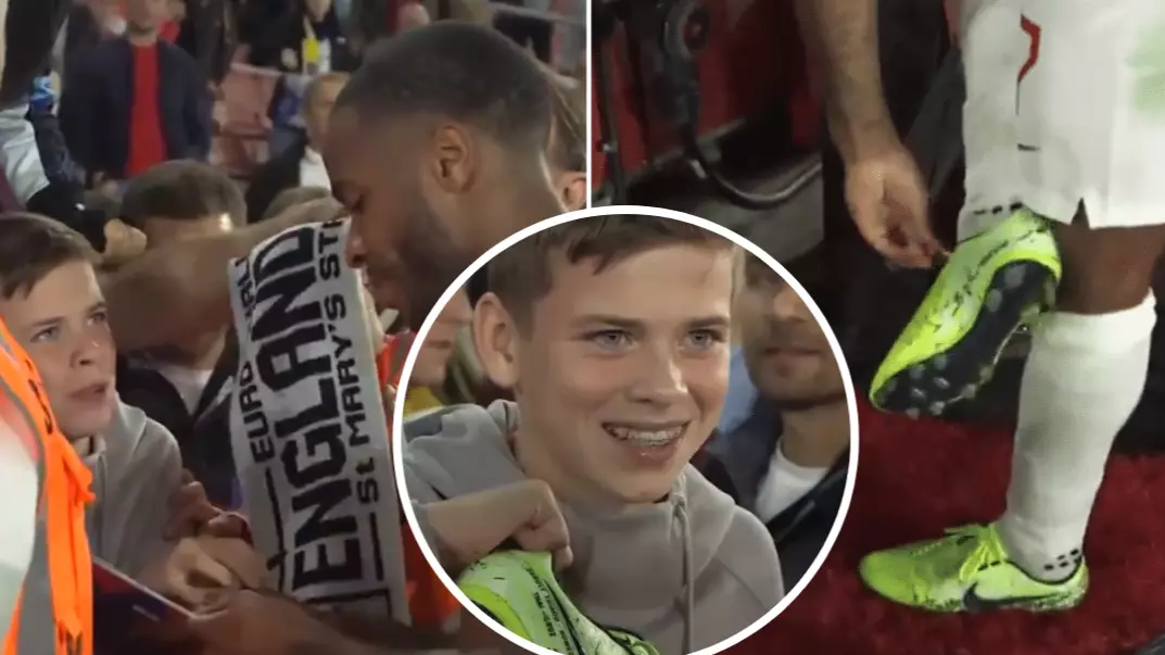 Raheem Sterling Gave His Boots To A Young Fan In Class Gesture After England Heroics 