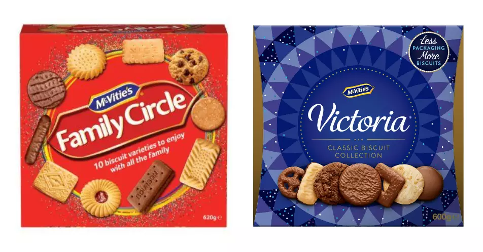 The McVities sharing boxes are also on shelves for Christmas (