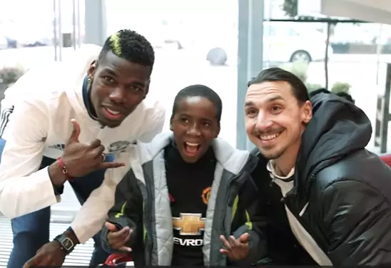 WATCH: 11-Year-Old Samuel Meets His Manchester United Idols Pogba And Zlatan