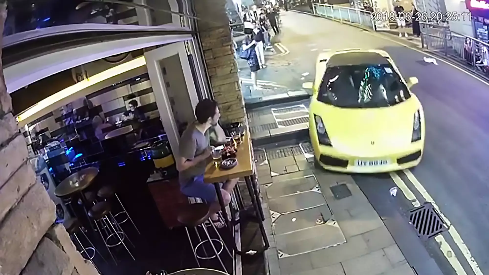 ​OAP Parks Up In Lamborghini But Forgets To Put On Handbrake