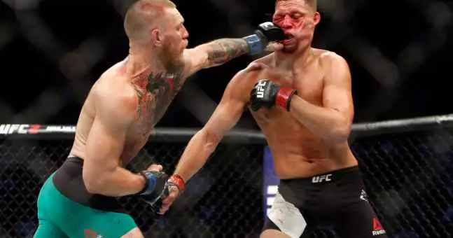 Conor McGregor defeats Nate Diaz at UFC 202