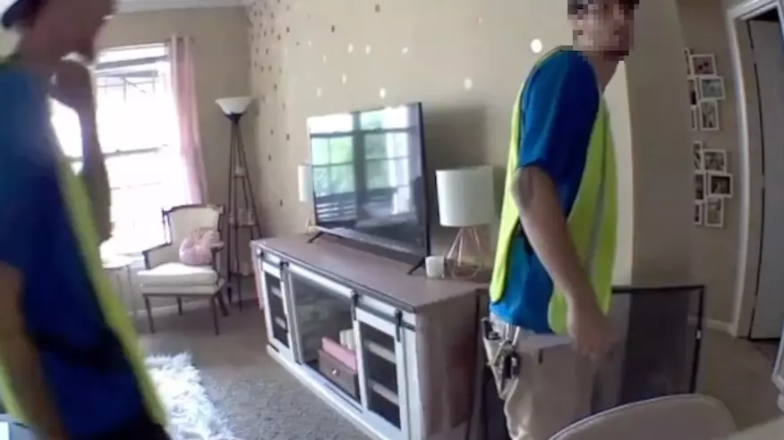 Woman In Stitches After Camera Catches Workmen Slagging Off Her Decor