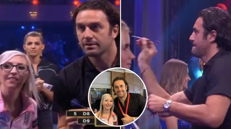 Luca Toni Somehow Beat Phil Taylor At Darts With This Awful Technique
