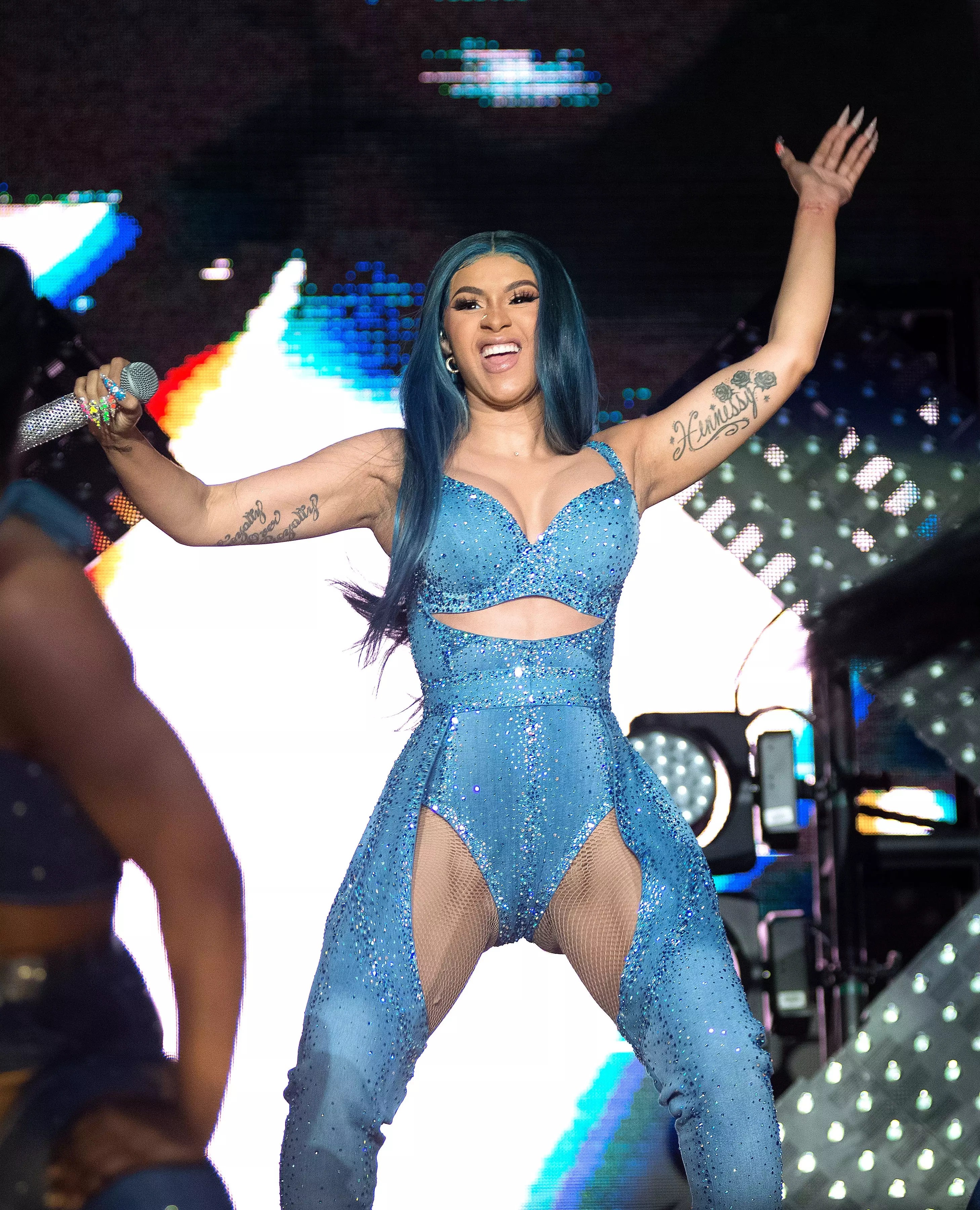 Cardi B shows off some of her tattoos