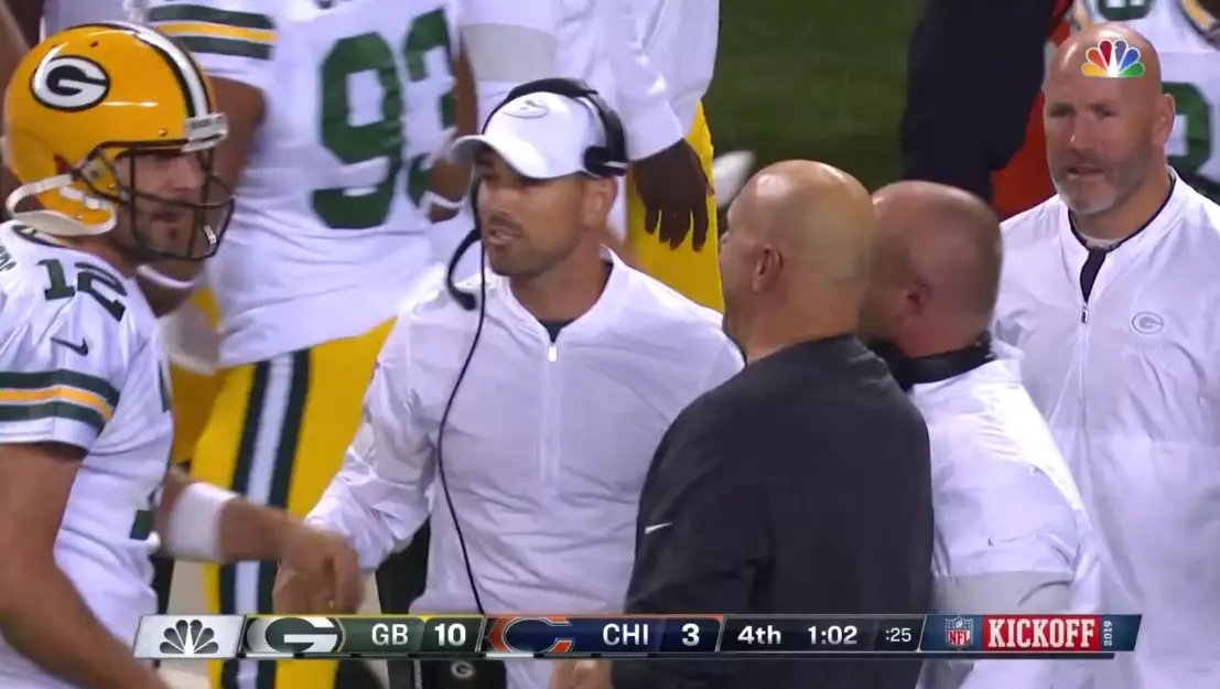 Mike Pettine seemed to enjoy being pushed by Aaron Rodgers.
