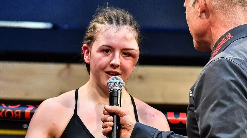 Boxer Cheyenne Hanson Shows Off Horrific Head Injury After Fight