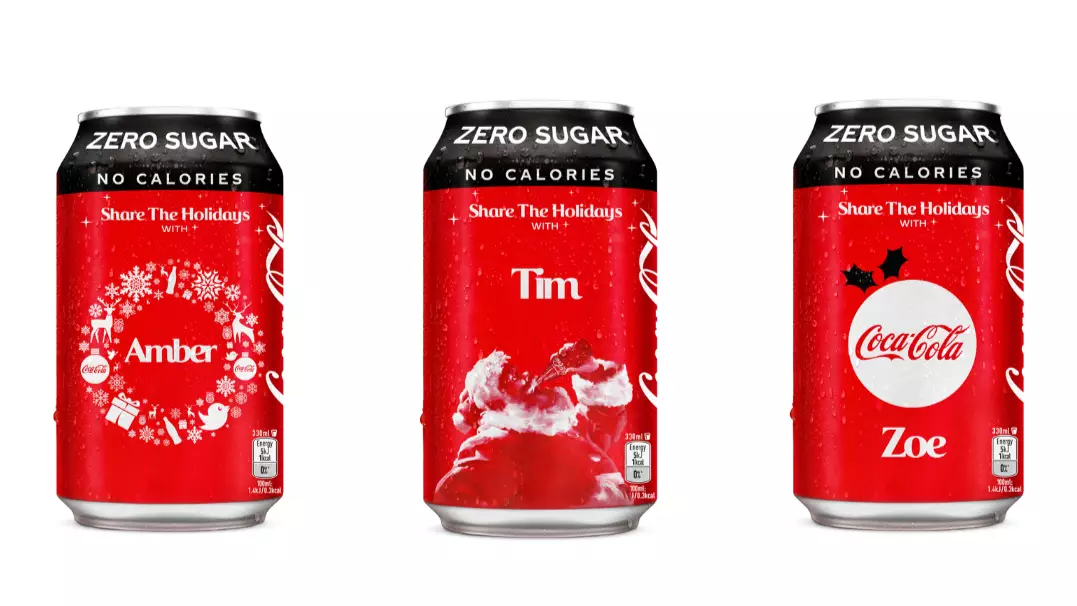 Coca-Cola Is Giving Away Free Personalised Cans Of Coke For Christmas