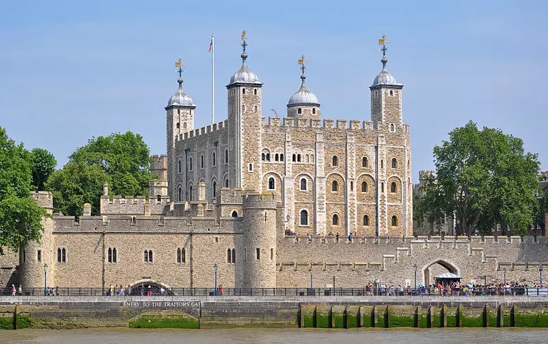 Popular tourist attraction the Tower of London ranks highly at number 7 on the list. (