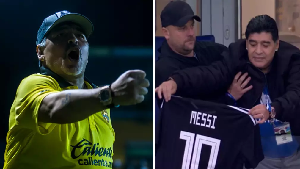 Diego Maradona Has Made An Incredible Revelation About What Messi Does Before A Game