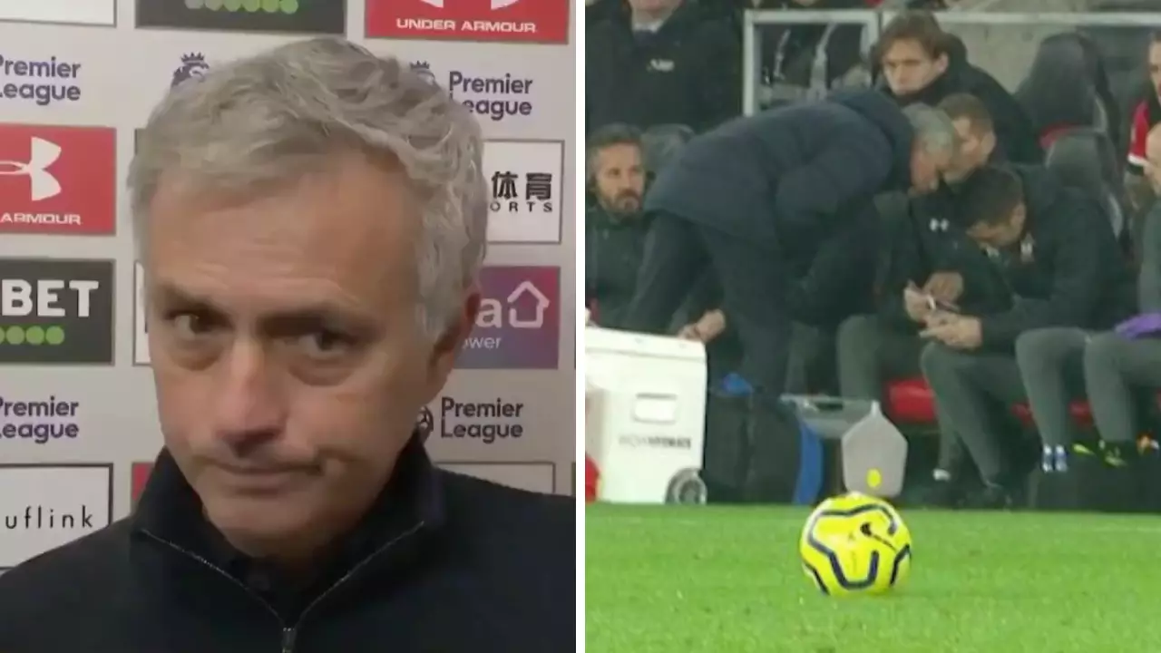 Jose Mourinho’s Reaction To His Yellow Card For 'Spying At Southampton’s Tactics' Is Priceless