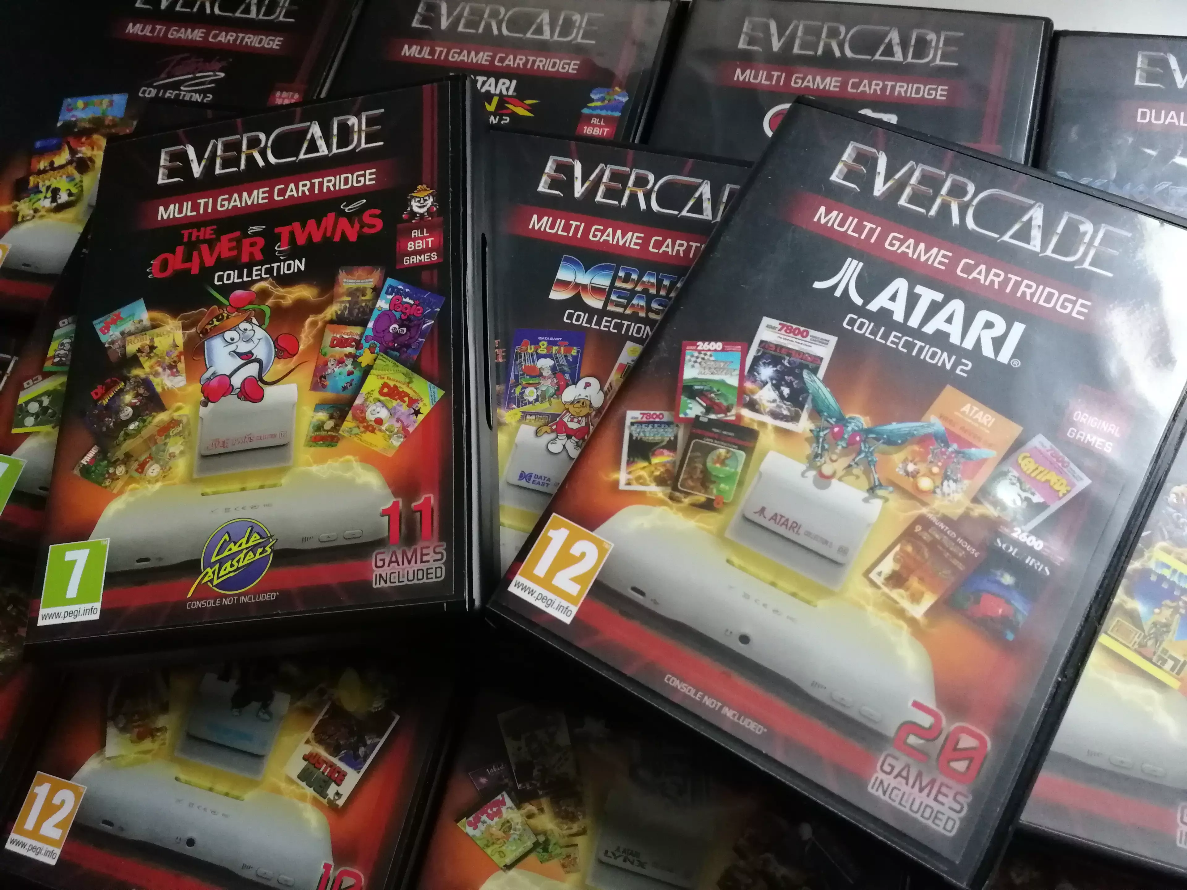 Some of the Evercade's cartridges /