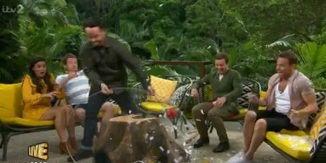 Watch Ant Trash The Set Of 'I'm A Celebrity' In 'Fit Of Rage'