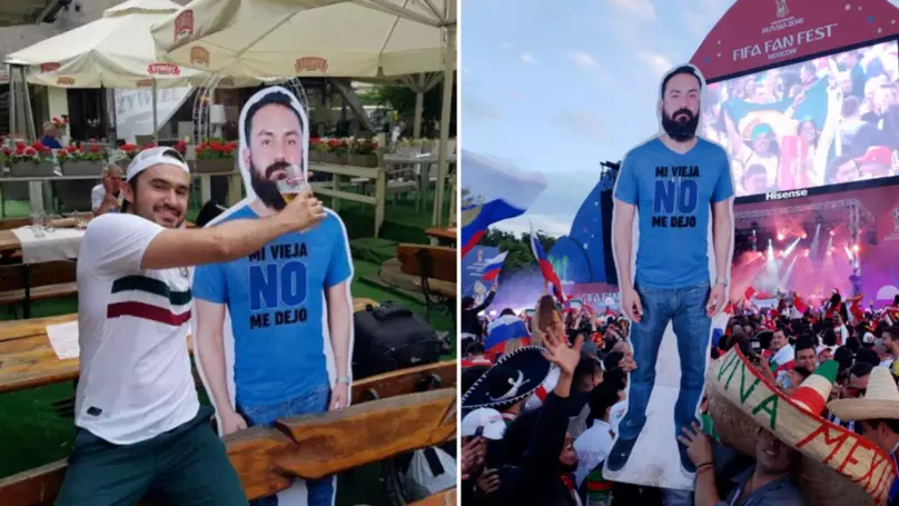 Mexican Fans Took Cardboard Cut Out Of Friend To World Cup