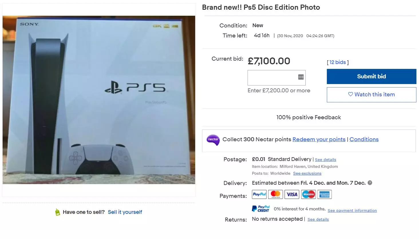 It's a nice photo but not £7,000 nice.
