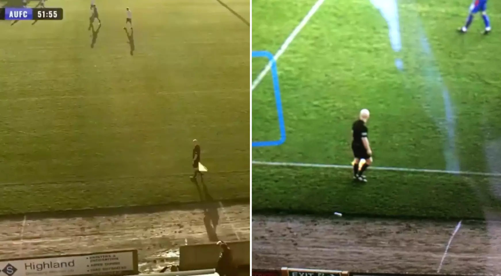AI Camera Mistakes Linesman's Bald Head For The Ball In Inverness Game