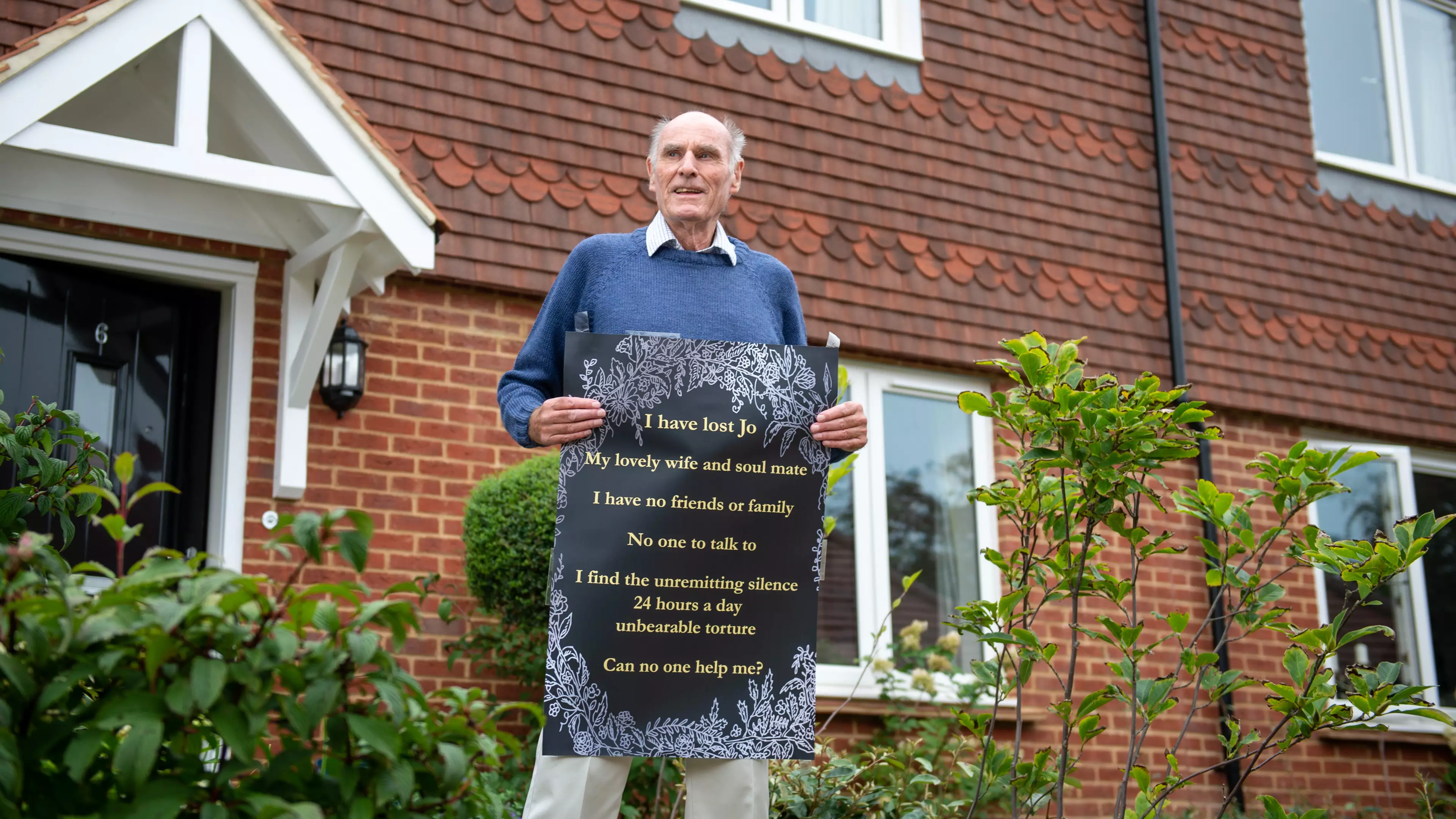 Lonely Pensioner Puts Up Poster Appealing For Friends Following His Wife's Death