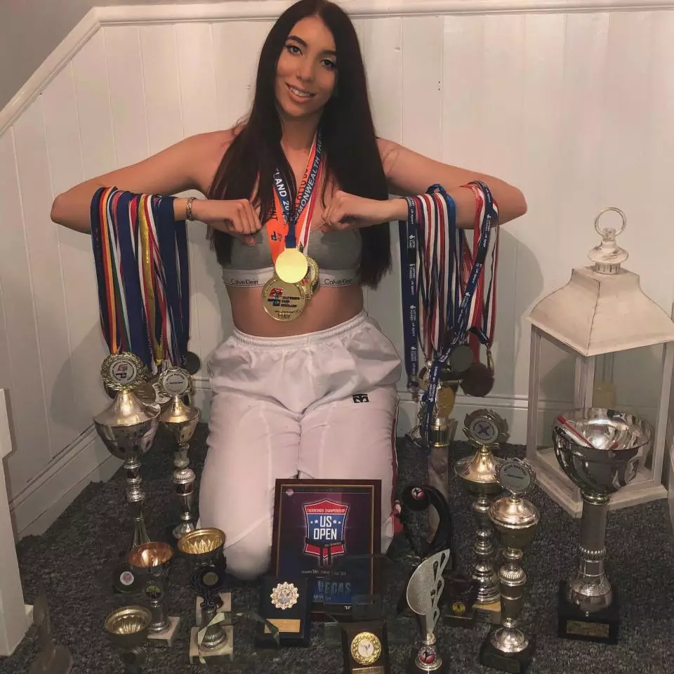 Jade won dozens of trophies during her athletic career.