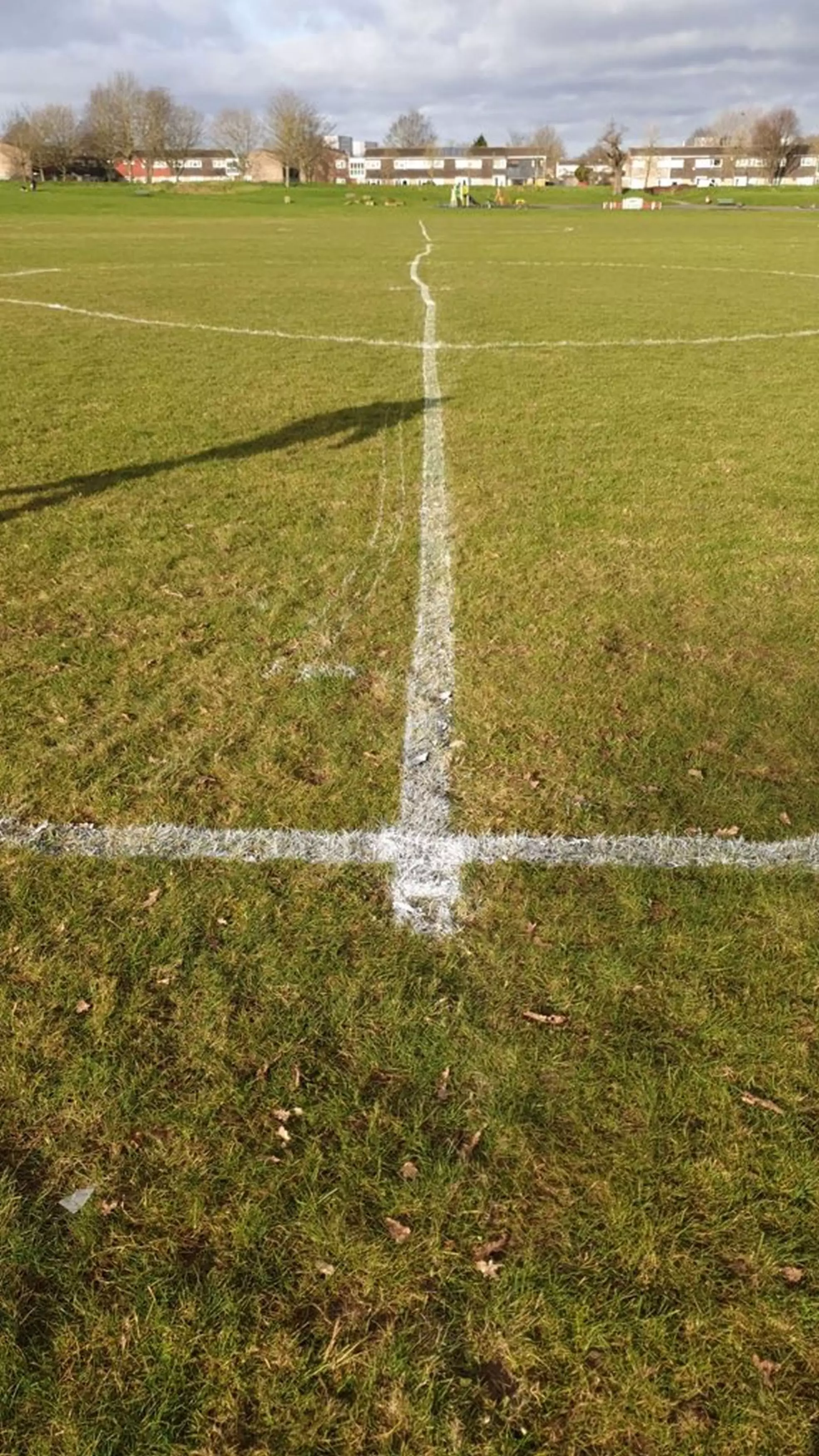The half-way line wasn't looking too shabby, either.