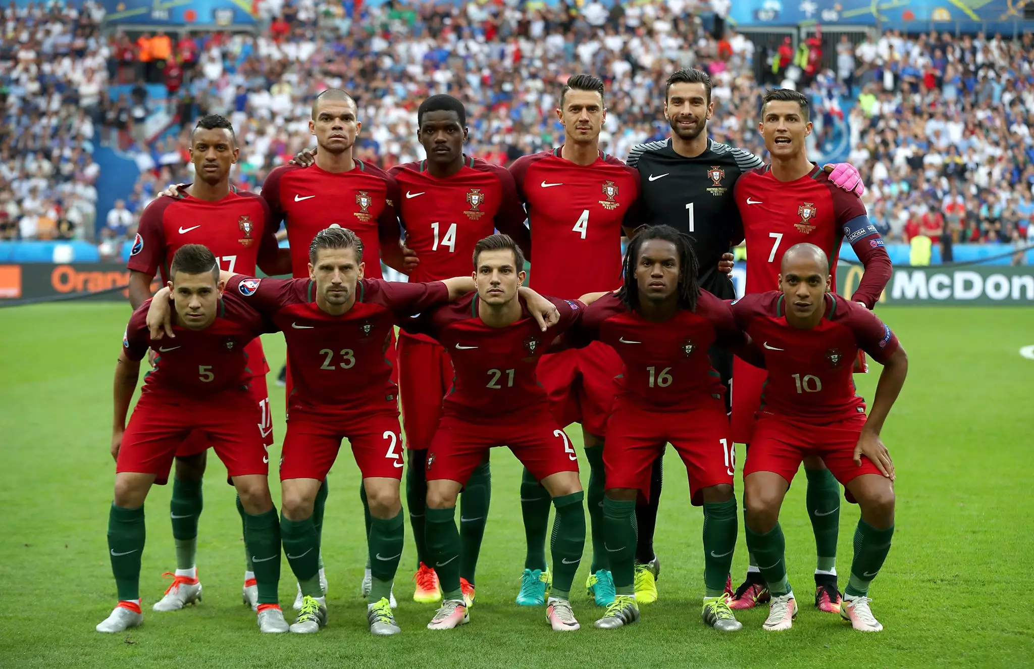 Sanches lines up for Portugal. Image: PA