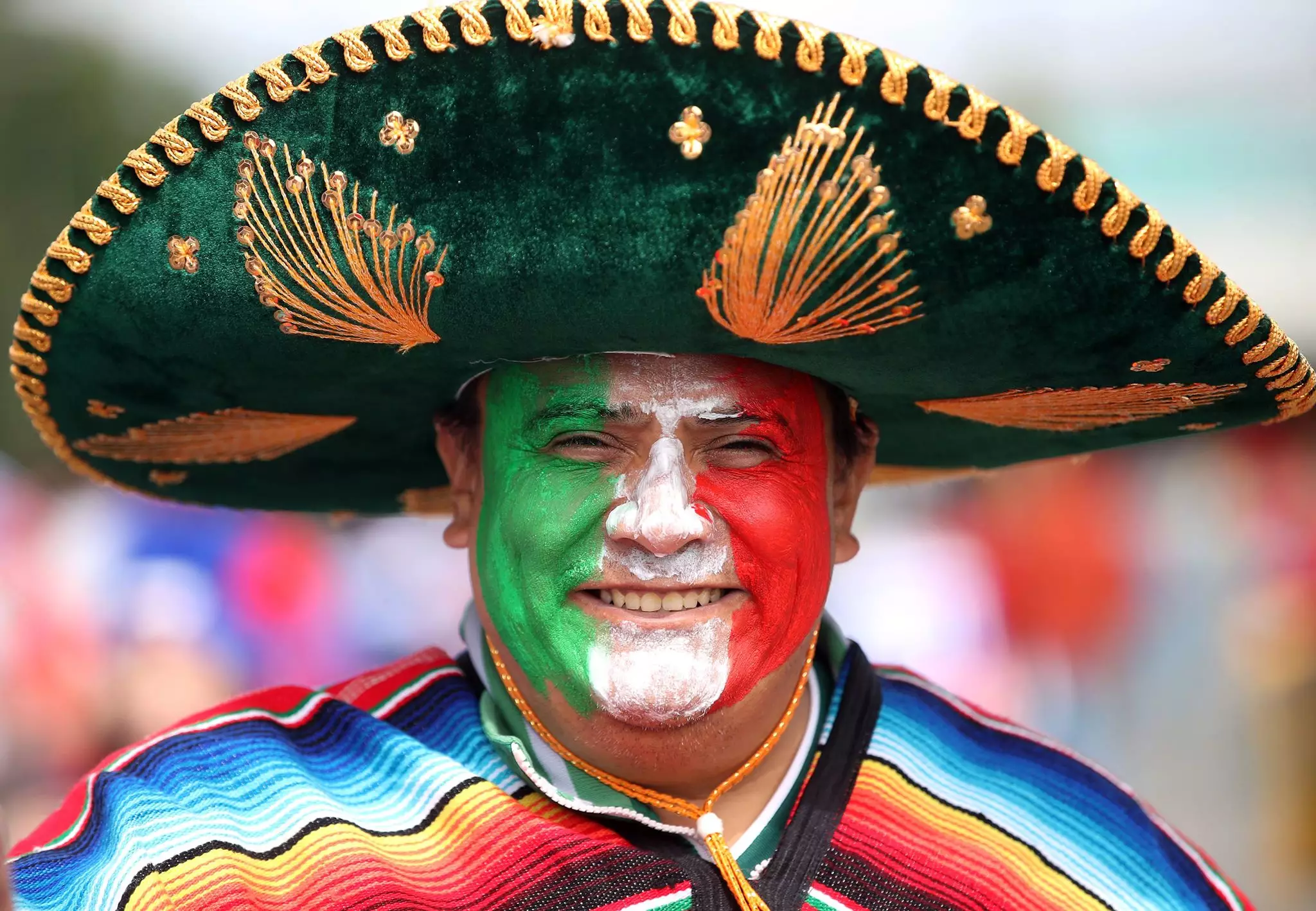 A Mexico fan over in Russia. Image: PA