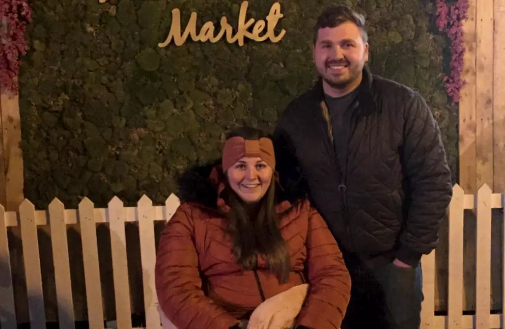 Sophie and Jonathan in December 2019.