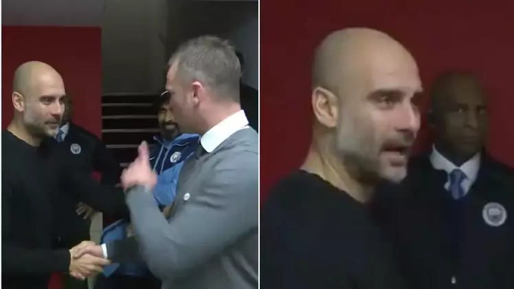 Newport Manager Calls Pep Guardiola An "Absolute Genius" In Tunnel Before Kick-Off