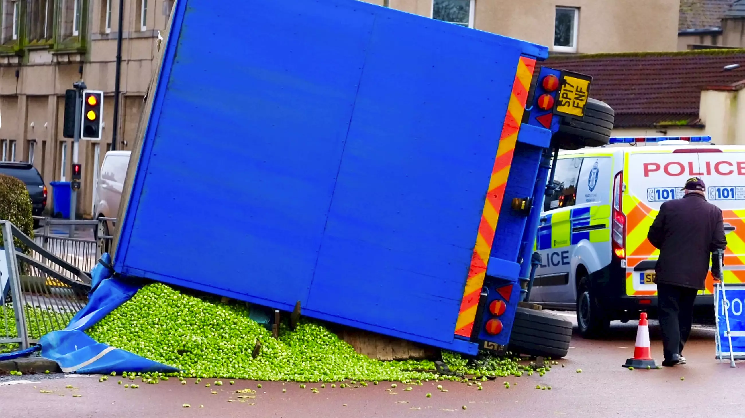 Lorry Driver Spills Thousands Of Sprouts