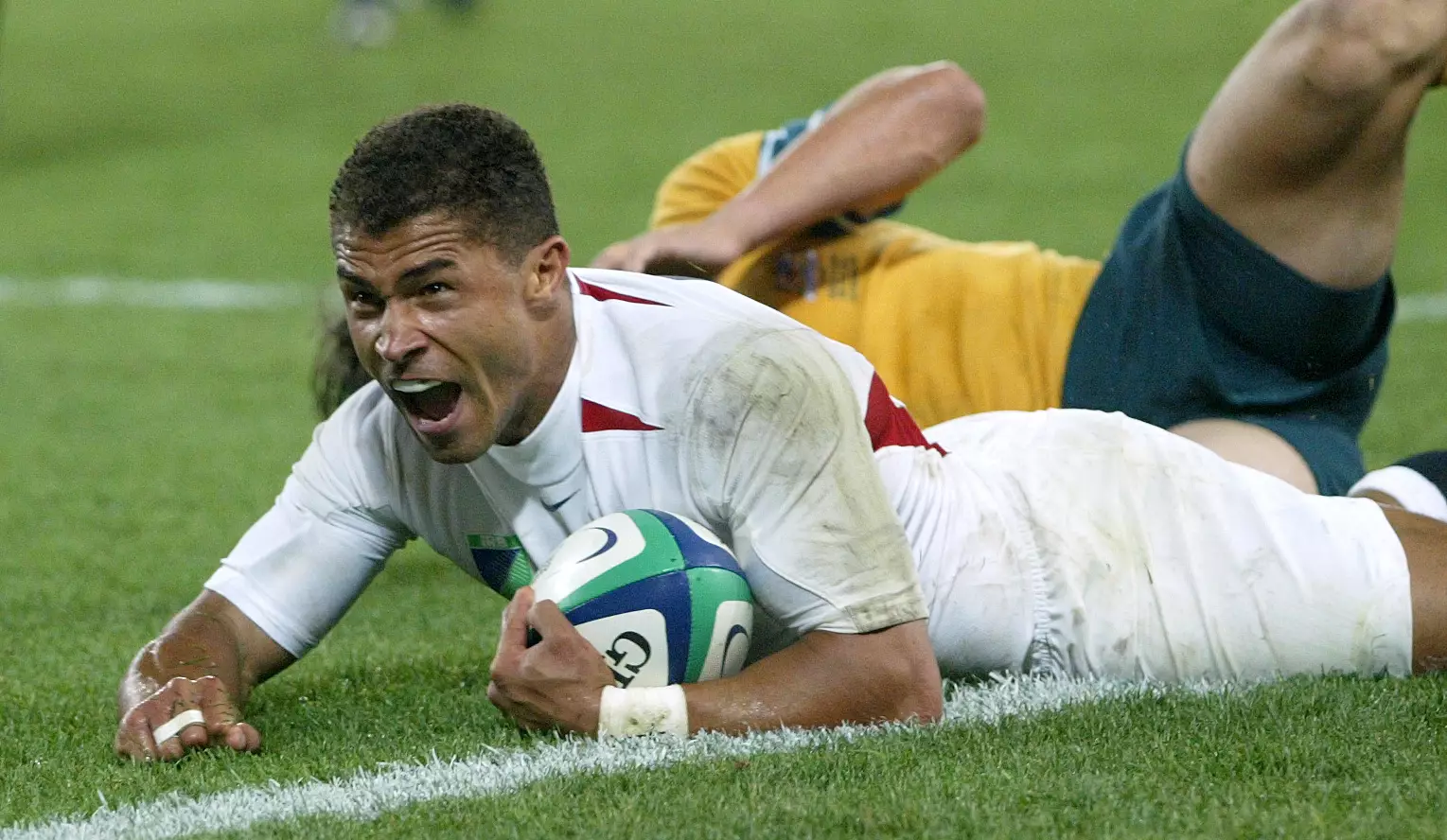 Robinson scores in the corner in the World Cup final. Image: PA Images