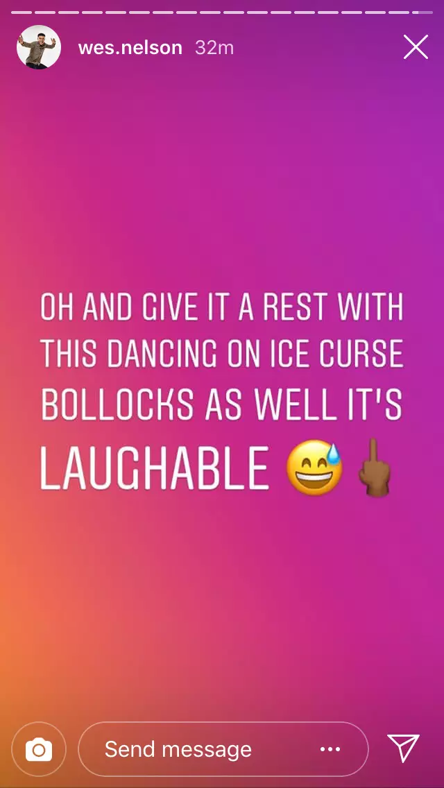 Wes also had his say on the Dancing On Ice curse. (