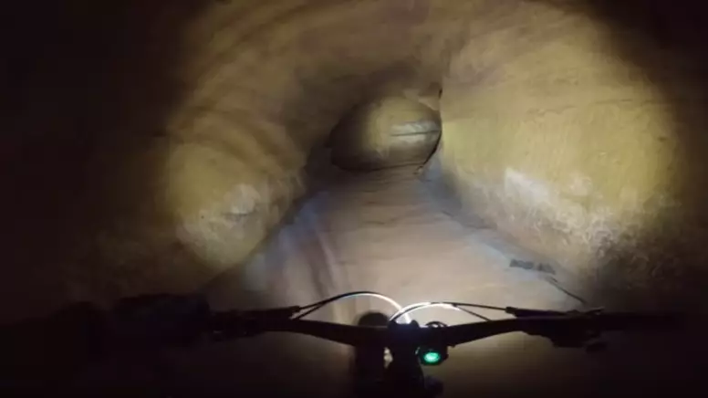 Epic Footage Shows Three Mountain Bikers Riding Through Abandoned Mine