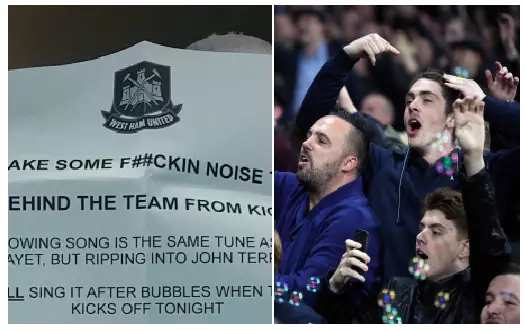 Police To Investigate Homophobic West Ham Song Sheet Aimed At John Terry