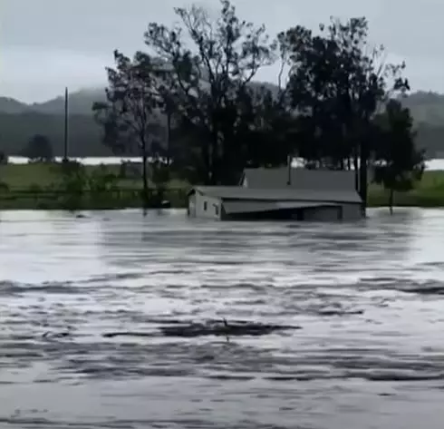 Joshua and Sarah's home was washed down the Manning River.