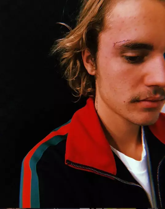Bieber had the word 'Grace' tattooed on his face in honour of his wife.