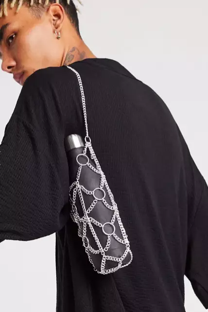 Chain bottle holder in silver tone, £8 from ASOS (