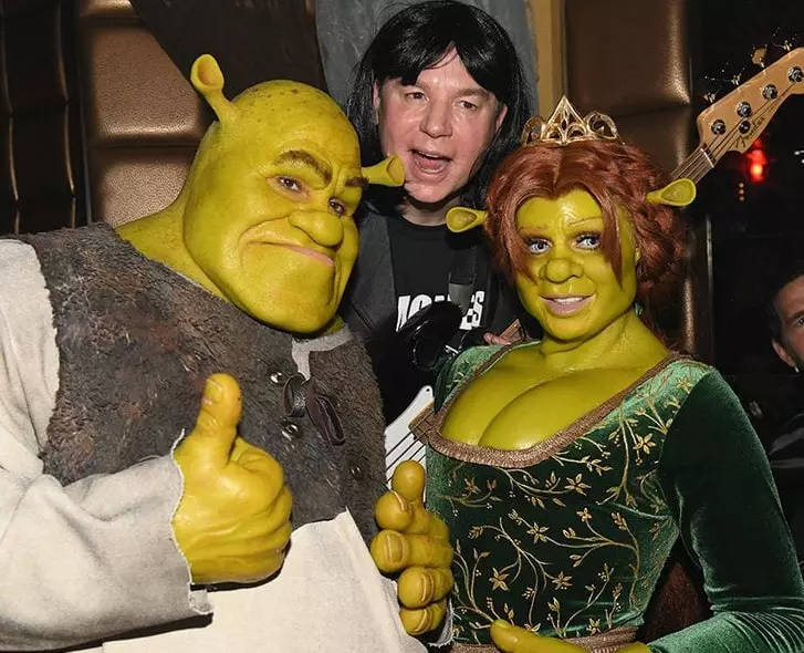 Klum and Kaulitz with Shrek voice actor Mike Myers.