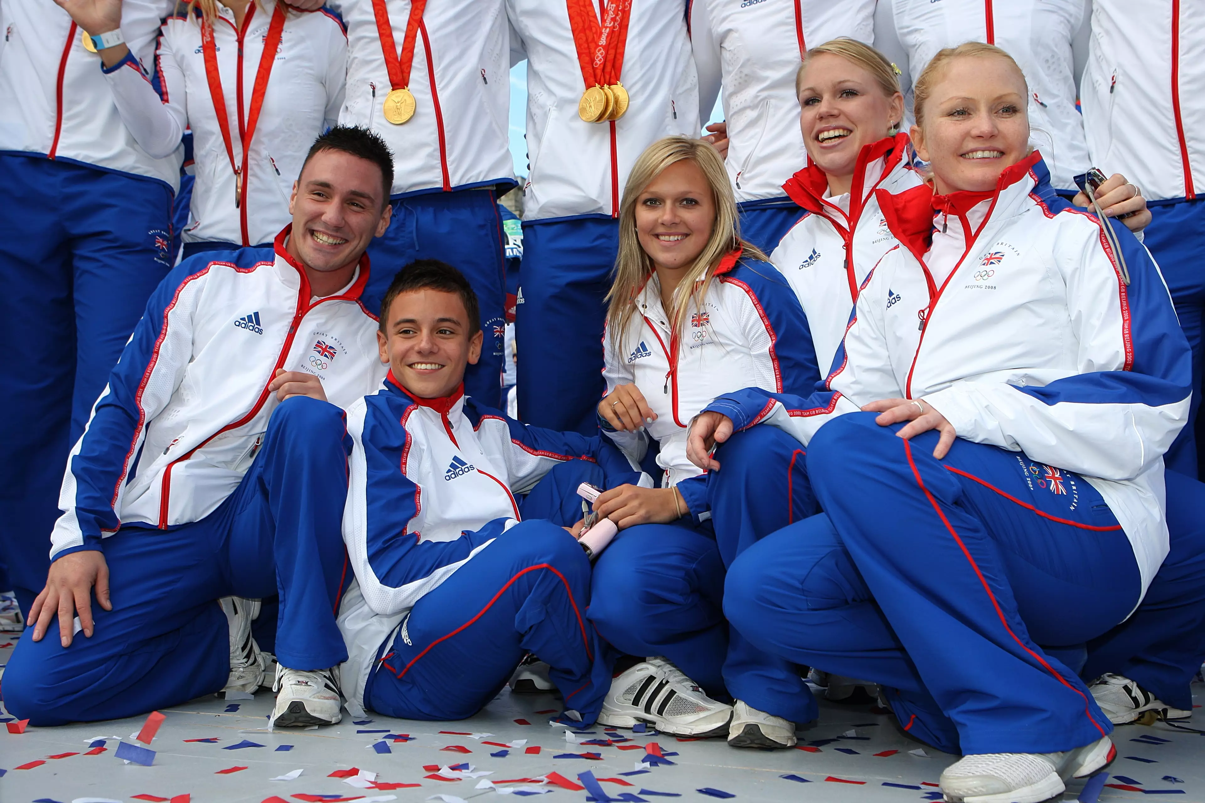 Tom Daley in the 2008 Team GB diving squad for the Beijing Olympics. (