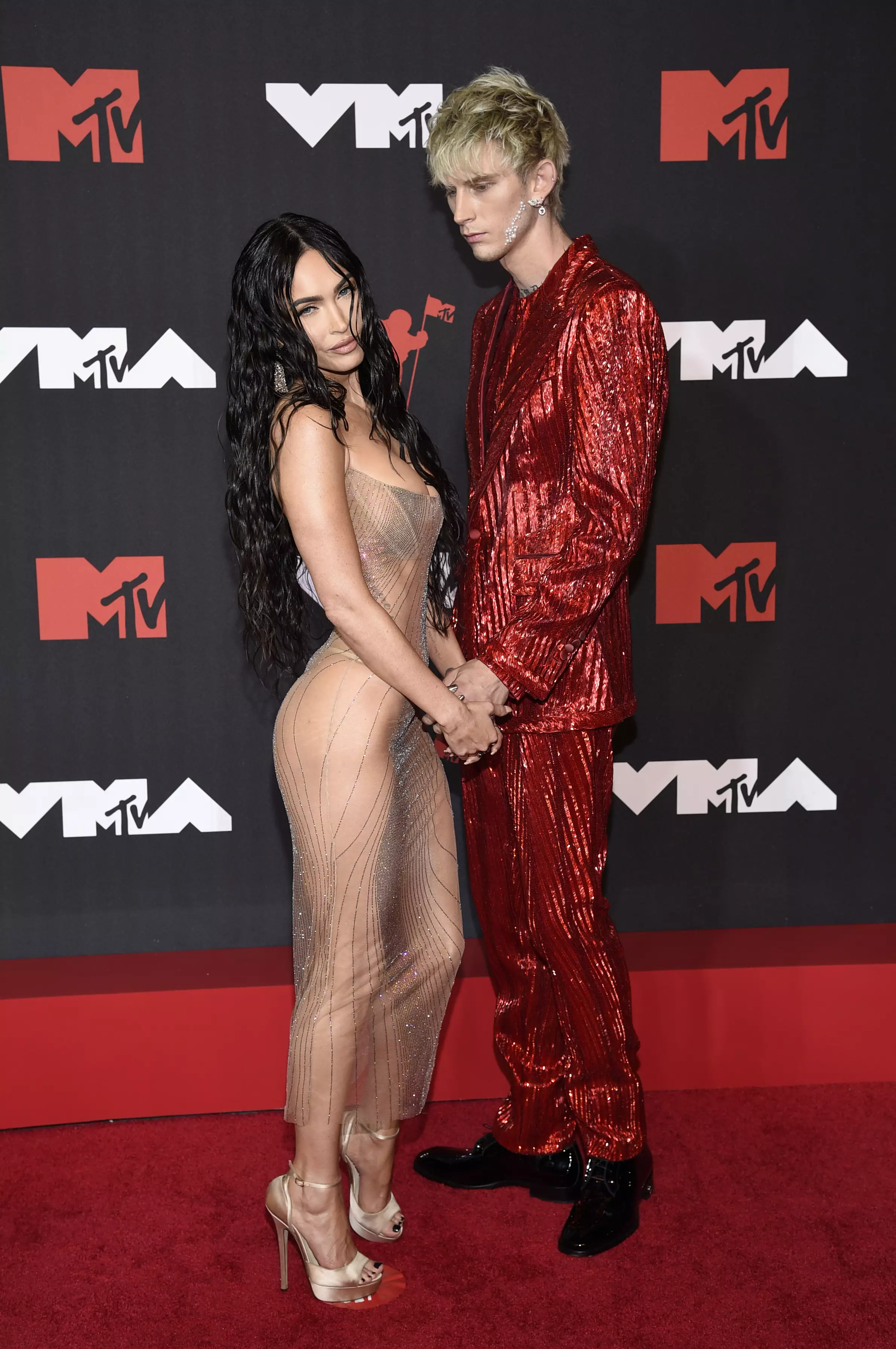MGK and Megan Fox at the MTV Video Music Awards 2021. (