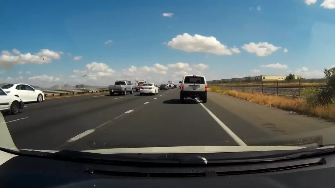 Dashcam Captures Moment Pilot Ejects From Plane Before Crash 