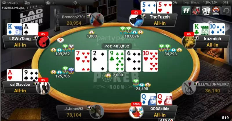 ODDSbible win the hand as five players go all in