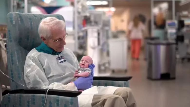 ​81-Year-Old Man Who Cuddles Poorly Babies Donates $1M