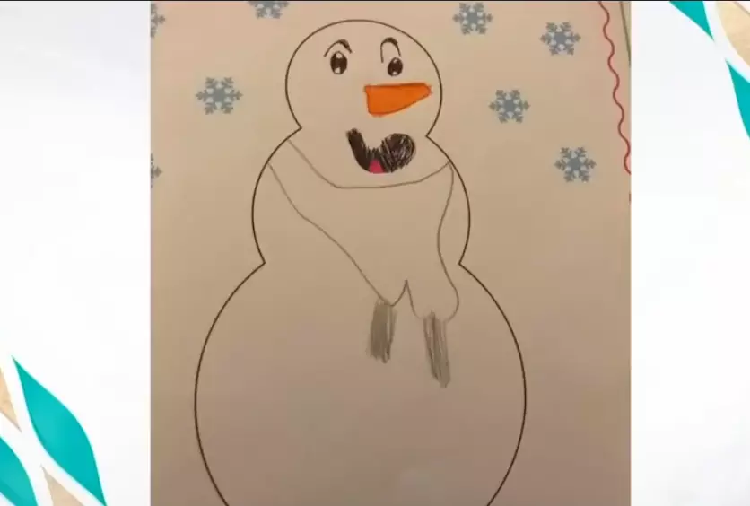 A busty 'snow man' (